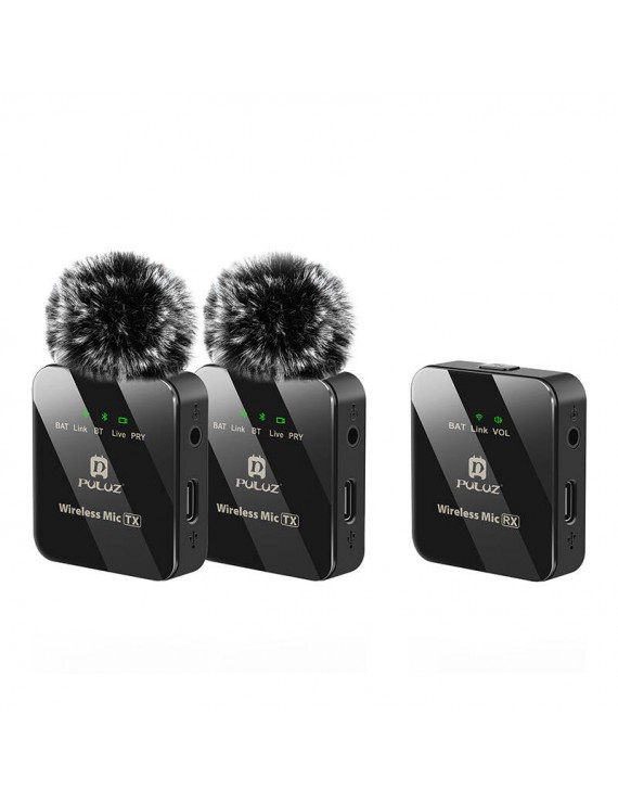 Wireless Lavalier Microphone PULUZ 2 TX + 1 RX