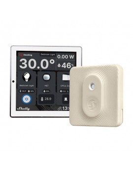 Set Shelly Wall Display Control Panel (white) + BLU H&T Ivory