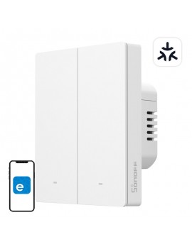 Smart wall switch SONOFF M5-2C-80W Matter (2-channel, to frame)