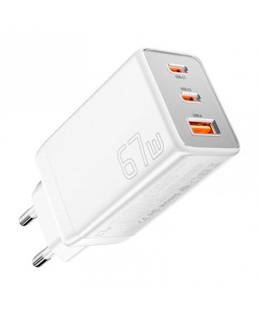 Wall Charger Essager ECTAC-KSB02-Z GaN 67W 2C+A (white)