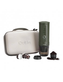Portable coffe maker bundle Outin Nano 7500mAh (Green) + protective case