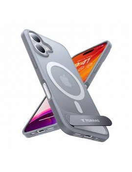 Torras phone case Pstand for iPhone 16 Plus (Titanium gray)