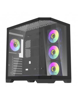 Darkflash Computer Case FT418 PRO + 7 aRGB fans (black)