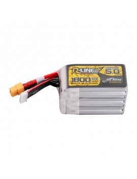 Tattu R-Line Version 5.0 1800mAh 22.2V 150C 6S Lipo Battery Pack with XT60 Plug