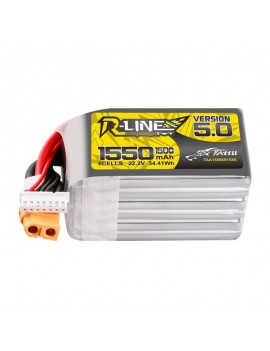 Tattu R-Line Version 5.0 1550mAh 22.2V 150C 6S Lipo Battery Pack with XT60 Plug