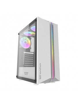 Darkflash DK151 LED θήκη υπολογιστή (λευκή) + 3 ανεμιστήρες RGB
