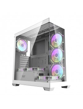 Darkflash Κουτί Υπολογιστή DS900 με 7 ανεμιστήρες ARGB (Λευκό)