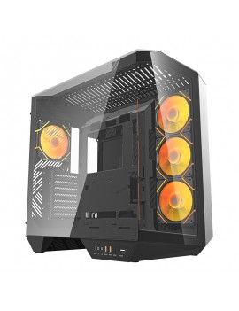 Darkflash DY470 computer case (black) + 4 fans + GPU holder
