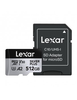 Memory card Lexar High-Performance Silver Plus microSDXC 512GB + adapter