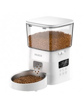 Rojeco 2L Automatic Pet Feeder Button Version (White)
