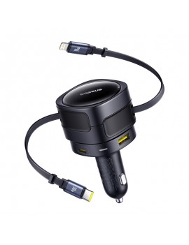 CarCharger Baseus C+L & U+C Port 90W Black