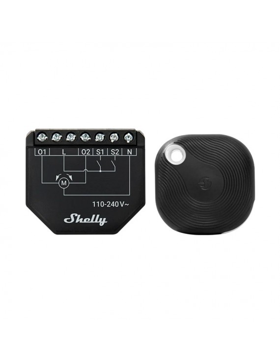 Blind/curtain WiFi controller Shelly Shutter + BLU Button Tough 1