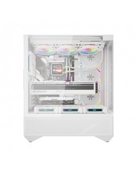 DarkFlash Computer Case DY460 White with 4 ARGB fans