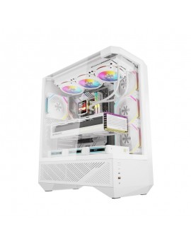 DarkFlash Computer Case DY460 White with 4 ARGB fans
