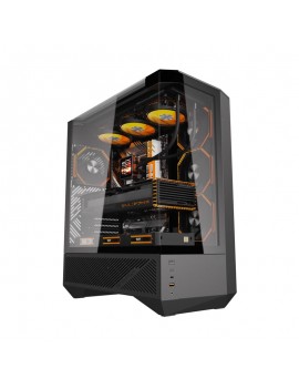 DarkFlash Computer Case DY460 Black with 4 ARGB fans