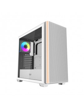 Darkflash DS900WS Computer Case (White) + 4 ARGB Fans