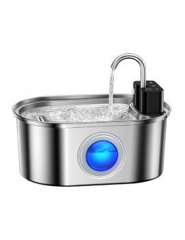 Rojeco 3.2L Stainless Steel Wireless Cat Water Fountain