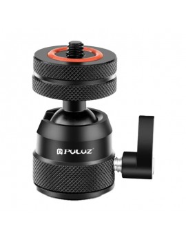 PULUZ Aluminum Mini Ball Head Tripod Mount Adapter (Black)