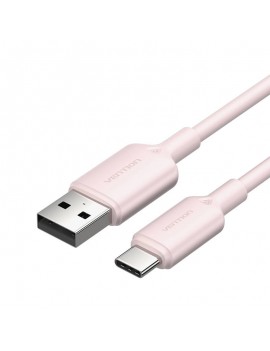 USB 2.0 A Male to C Male 3A Cable Vention CTQPH 2M (Pink) USB 2.0 A Male to C Male 3A Cable Vention CTQPH 2M (Pink)