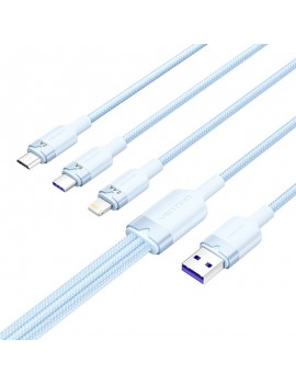 USB 2.0 A Male to 3in1 6A Cable Vention CTRLG 1.5M (Blue)