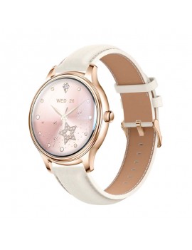 Smart Watch COLMI L28 (Gold + Gold leather strap)