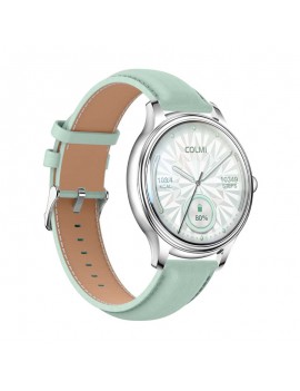 Smart Watch COLMI L28 (Silver-Green + green leather strap)
