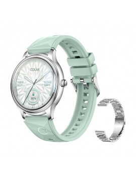 Smart Watch COLMI L28 (Silver-Green + silver steel strap)