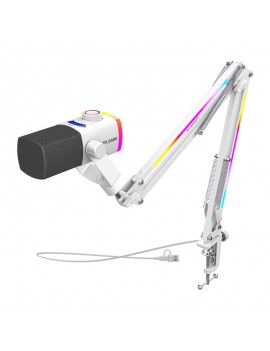 Fifine Dynamic microphone AM8proTW with boom arm (white)