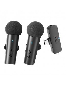 Fifine Wireless lavalier with 2 microphones M8 (black)