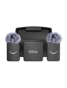 Fifine Wireless lavalier two microphones M (black)