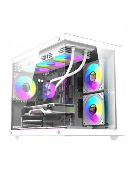 DarkFlash Computer Case B275 White PRO (+6 Fans)