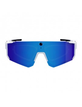 Colmi V06 AI White Sports Sunglasses (with blue lenses)