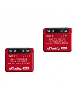 Set of 2 Controller Shelly 1PM Mini Gen4 Zigbee/Matter