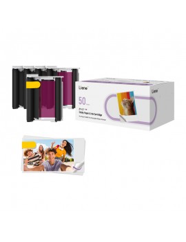 50 sheets 2x3 photo paper and 5 ink cartridges fo