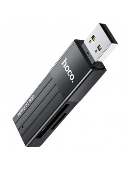 Memory Card Reader HB20 Mindful 2 in 1 USB 2.0 up to 480Mbps and 2TB for Mico SD and SD Black