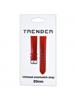 Replacement Trender TR-FX20RD Leatherette Strap 20mm Red