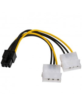 Adapter with Power Cable Akyga AK-CA-13 2x Molex Male / PCI-E 6 pin Male 15cm