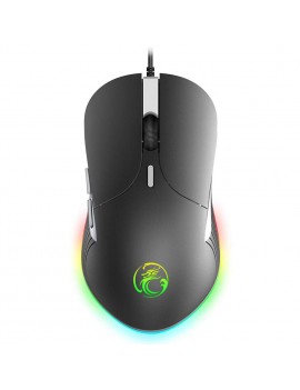 Wired Mouse iMICE X6 Gamer 6D with 6 Buttons, 6400 DPI LED Lightning. Black
