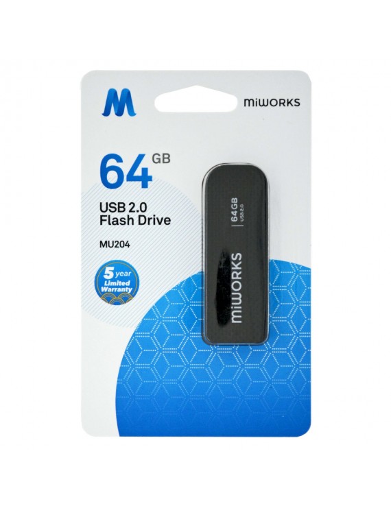 Flash Drive MiWorks MU204 64GB USB 2.0 Black