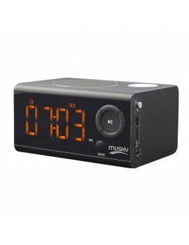 Portable Bluetooth Speaker Musky DY40 5W Bluetooth V4.2 LED Display Alarm Clock Radio, AUX, Micro SD and Night Light