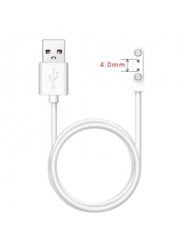 Charger Ancus Wear 2 pin - 4.0mm for Smartwatch and Smartband White