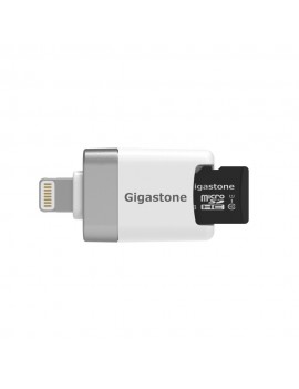 Gigastone i-FlashDrive CR-8600 iOS Card Reader MFI White for iPhone & iPad & iPod Witrh Micro SD 16GB