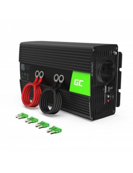 Green Cell Car Power Inverter INV23 24V to 230V 1000W/2000W With the Possibility of Connecting to the Car Battery