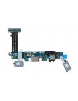 Flex Cable Samsung SM-G920F Galaxy S6 with Charging Connector, Microphone, Touch Keys and Home Button Black - White GH96-08275A Original