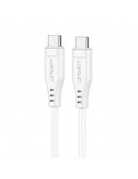Data Cable Acefast C3-03 USB-C to USB-C Braided 3A 60W 1.2m White