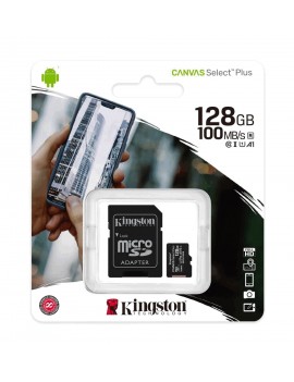 Micro SDXC 128GB Kingston Canvas Select Plus + Adapter SDCS2/128GB