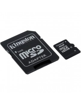 Flash Memory Card Kingston ΜicroSDHC 4GB Class 4 with SD Adapter Bulk
