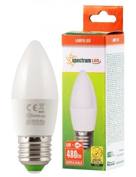LED Lamp Spectrum E27 6W 480 Lumen 230V 50Hz A+