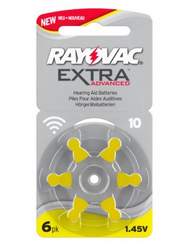 Hearing Aid Batteries Rayovac 10 Extra Advanced 1.45V Pcs. 6