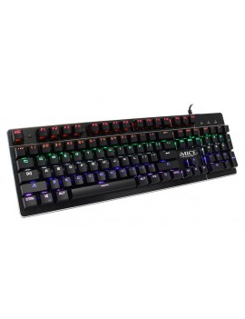 Wired Keyboard iMICE MK-X80 USB with RGB LED Effect, 104 Keys Layout Multimedia. Black with Blue Switches